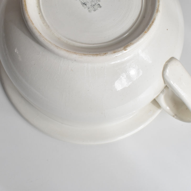 アンティークポット サンタマン ホワイト