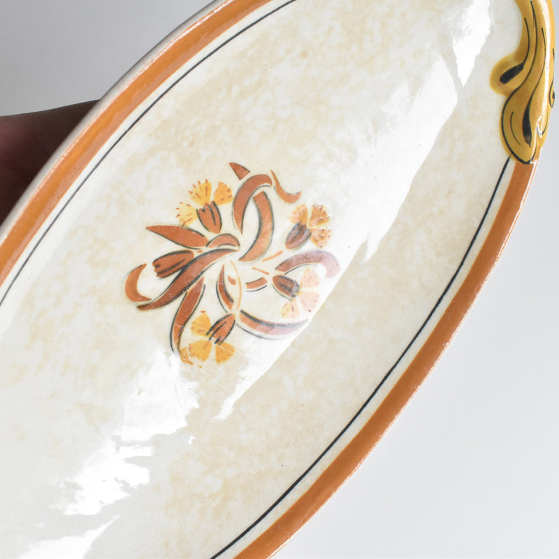 Antique ravier Creil et Montereau Oeillets A