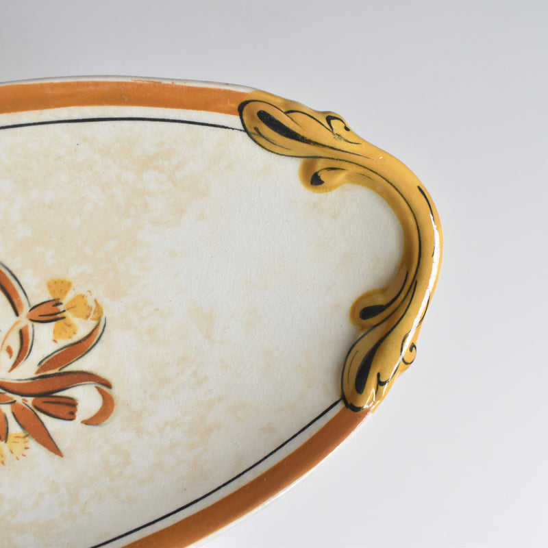 Antique ravier Creil et Montereau Oeillets A
