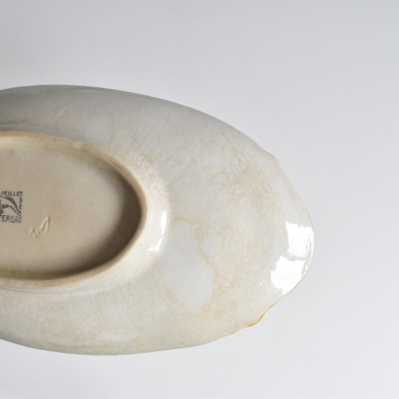 Antique ravier Creil et Montereau Oeillets A