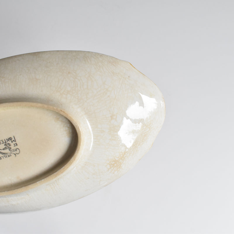 Antique ravier Creil et Montereau Oeillets A