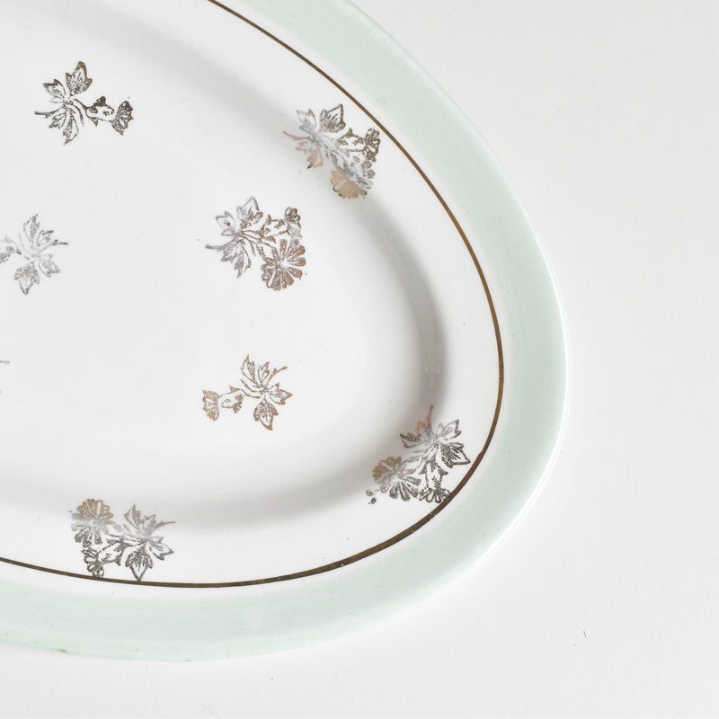 Vintage Raviere Saint-Amand Gold Flowers