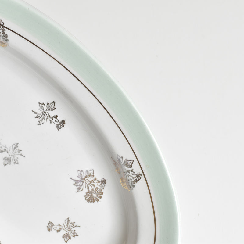 Vintage Raviere Saint-Amand Gold Flowers