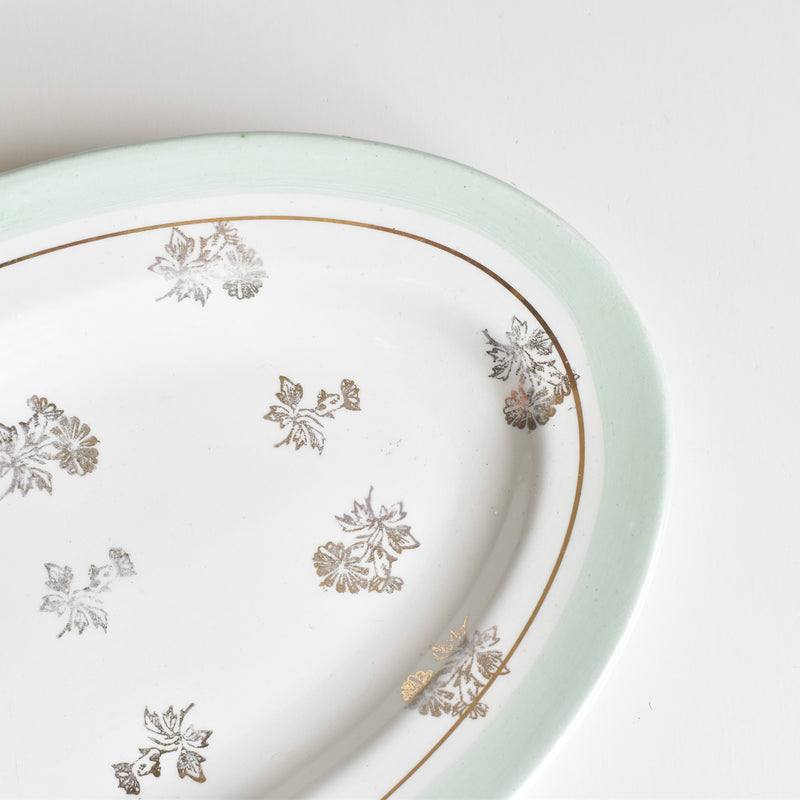 Vintage Raviere Saint-Amand Gold Flowers