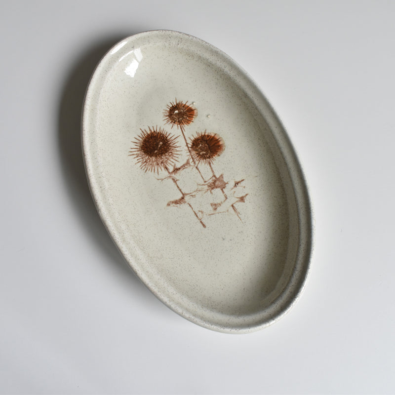 Vintage Salins Sarreguemines Thistle Dish B