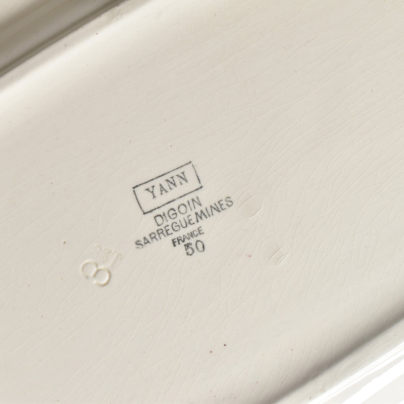 Vintage Rectangular Platter Digoin & Sarreguemines Yann