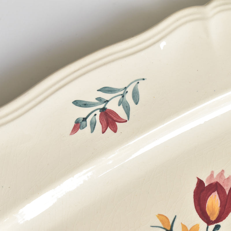 Vintage Rectangular Platter Digoin & Sarreguemines Yann