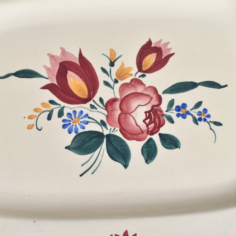 Vintage Rectangular Platter Digoin & Sarreguemines Yann
