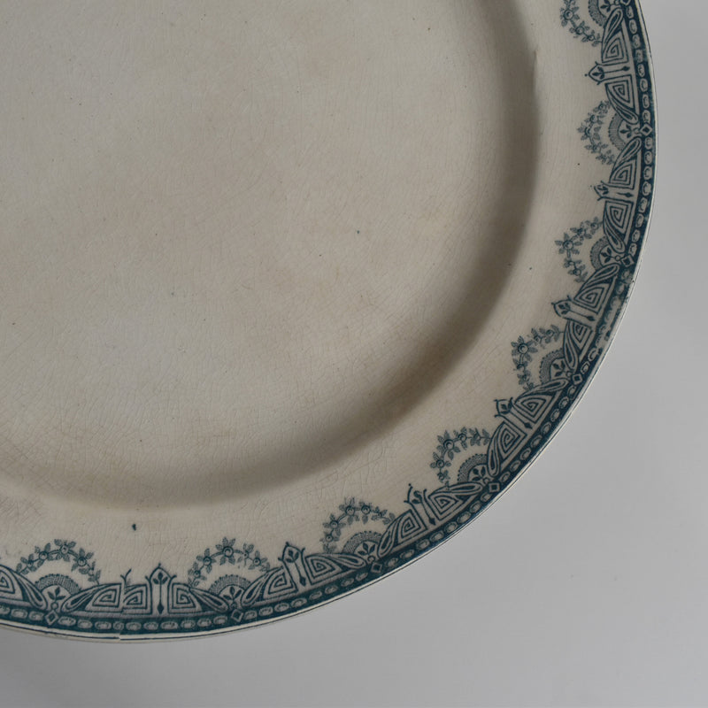 Antique Large Plate VveG Clairefontaine Récamier
