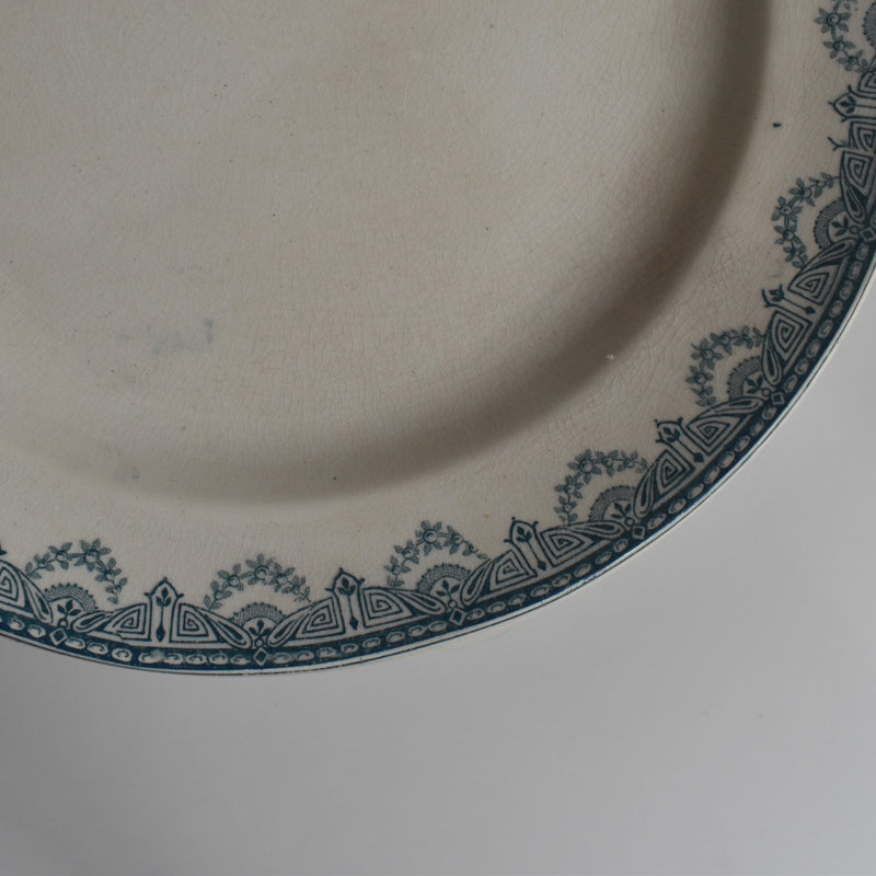 Antique Large Plate VveG Clairefontaine Récamier