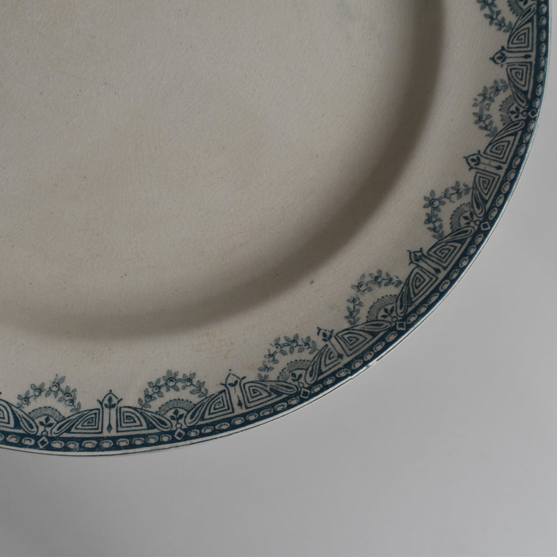 Antique Large Plate VveG Clairefontaine Récamier