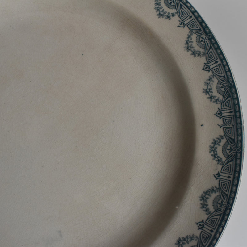 Antique Large Plate VveG Clairefontaine Récamier