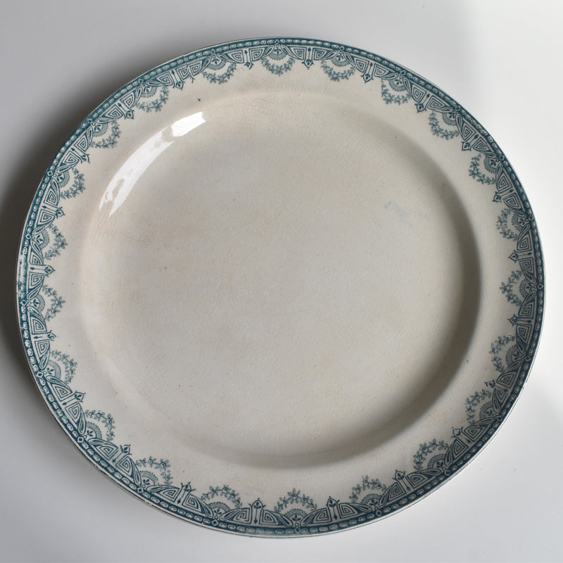 Antique Large Plate VveG Clairefontaine Récamier