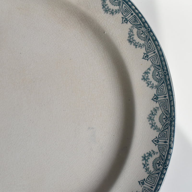 Antique Large Plate VveG Clairefontaine Récamier