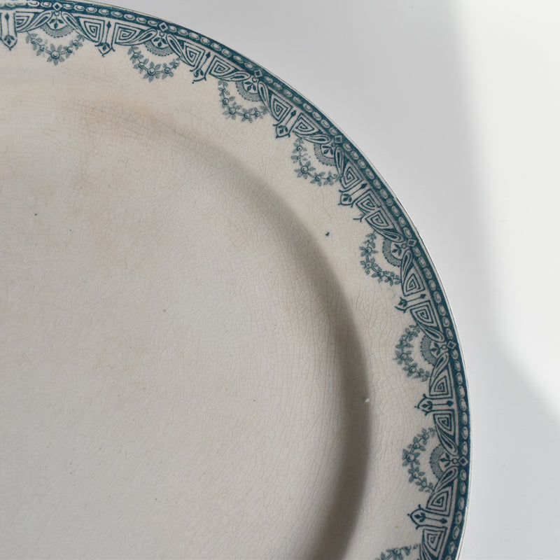 Antique Large Plate VveG Clairefontaine Récamier