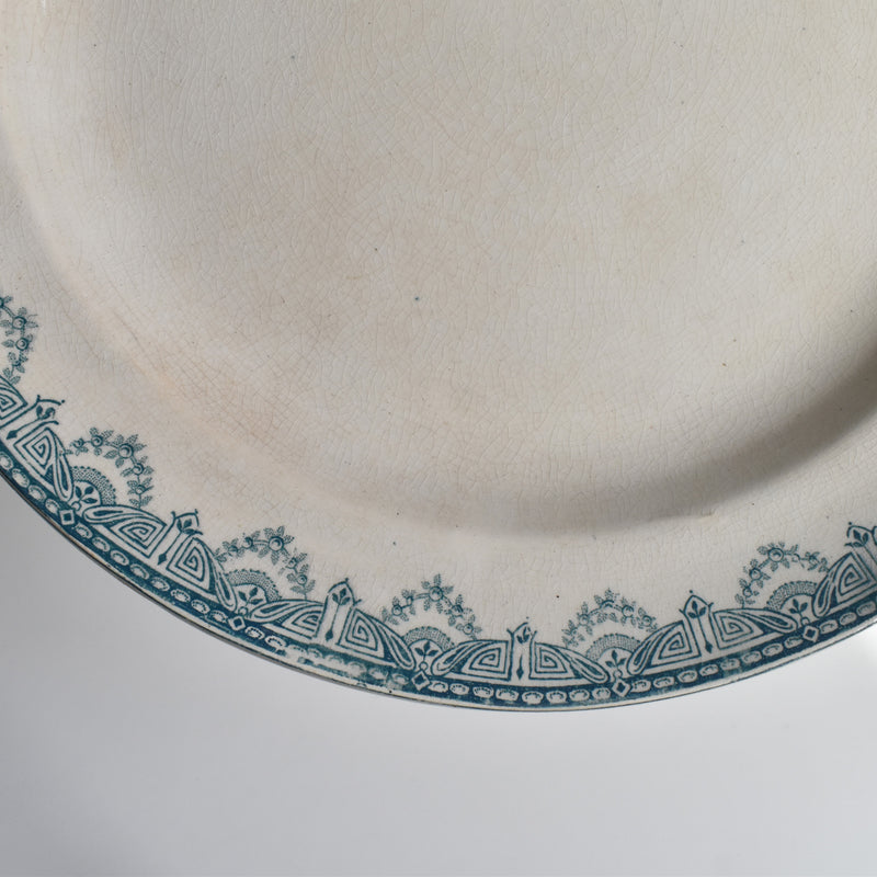 Antique Large Plate VveG Clairefontaine Récamier