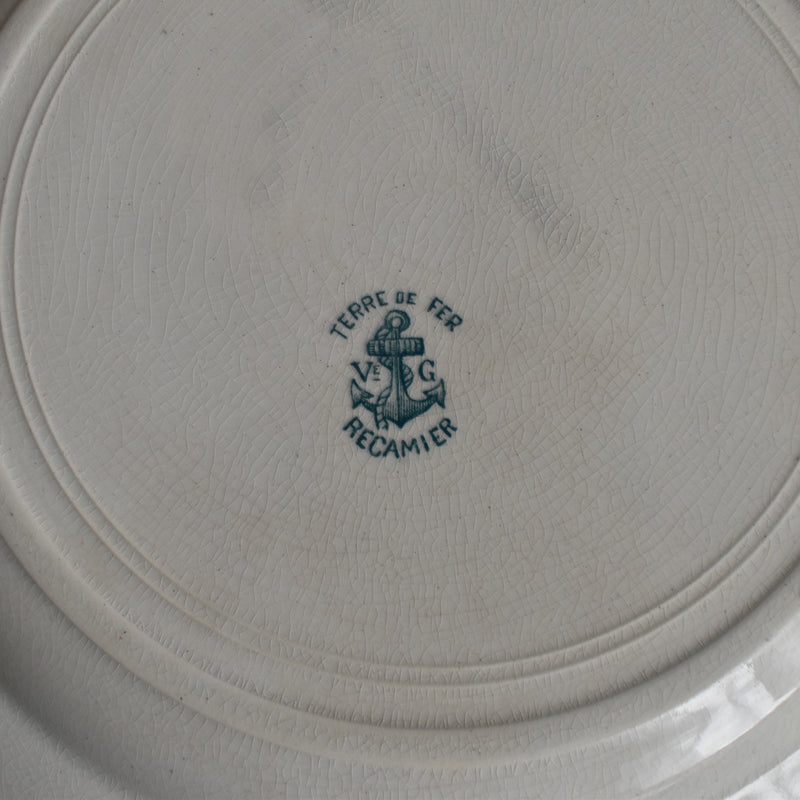 Antique Large Plate VveG Clairefontaine Récamier