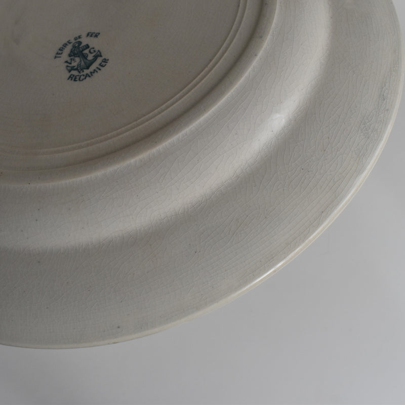 Antique Large Plate VveG Clairefontaine Récamier