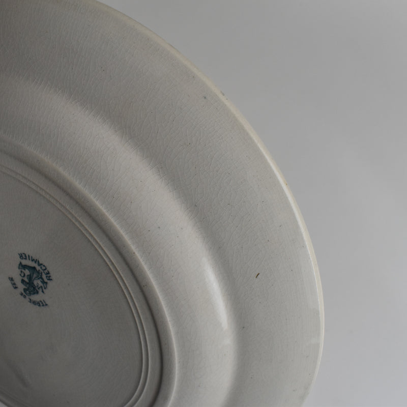 Antique Large Plate VveG Clairefontaine Récamier