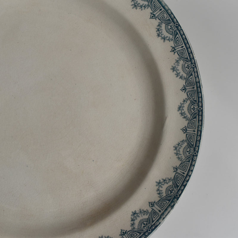 Antique Large Plate VveG Clairefontaine Récamier