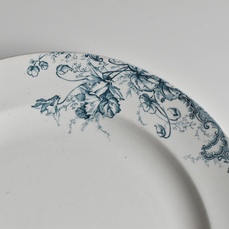 Antique Large Plate: Clairefontaine Cyclamens