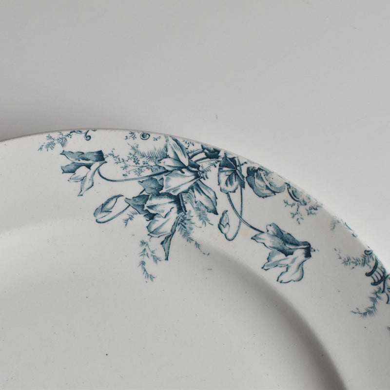 Antique Large Plate: Clairefontaine Cyclamens