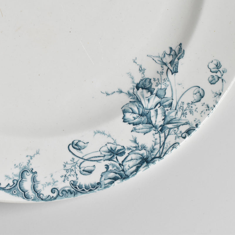 Antique Large Plate: Clairefontaine Cyclamens