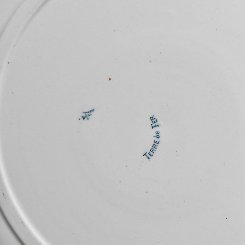 Antique Large Plate: Clairefontaine Cyclamens