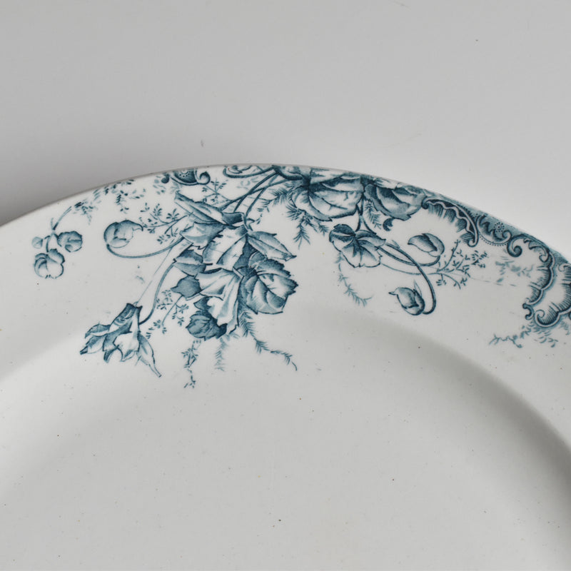 Antique Large Plate: Clairefontaine Cyclamens