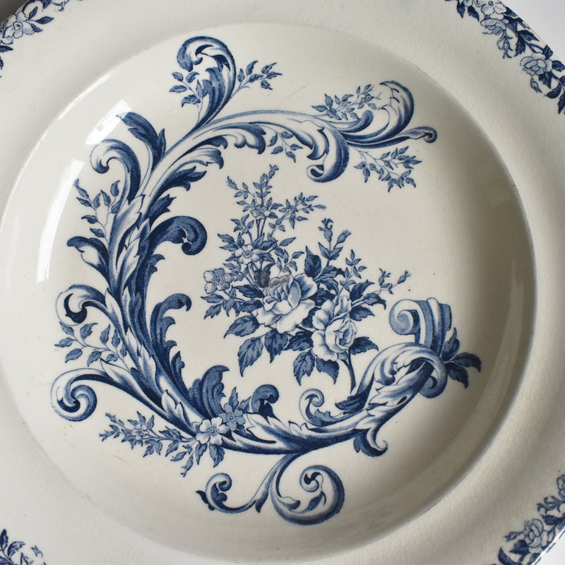 Antique Deep Plate S&G Clairefontaine Rocaille