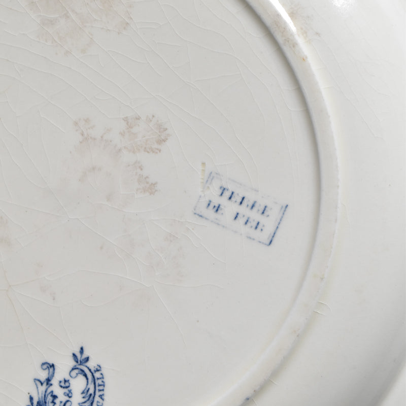 Antique Deep Plate S&G Clairefontaine Rocaille