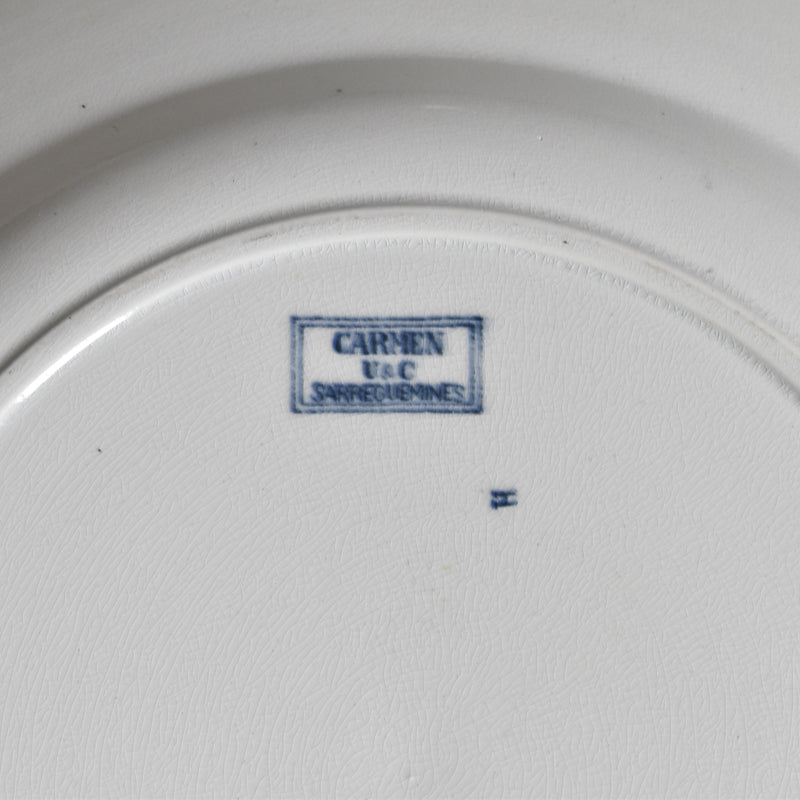 Antique large plate U&C Sarreguemines Carmen