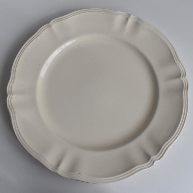 Vintage Large Plate, Digoin & Sarreguemines, Scalloped Rim A