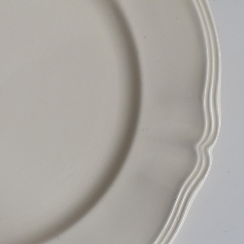 Vintage Large Plate, Digoin & Sarreguemines, Scalloped Rim A