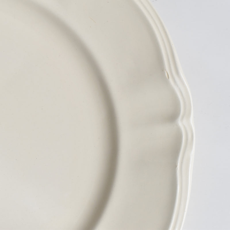 Vintage Large Plate, Digoin & Sarreguemines, Scalloped Rim A