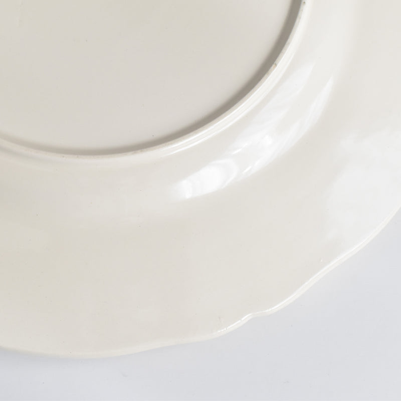 Vintage Large Plate, Digoin & Sarreguemines, Scalloped Rim A