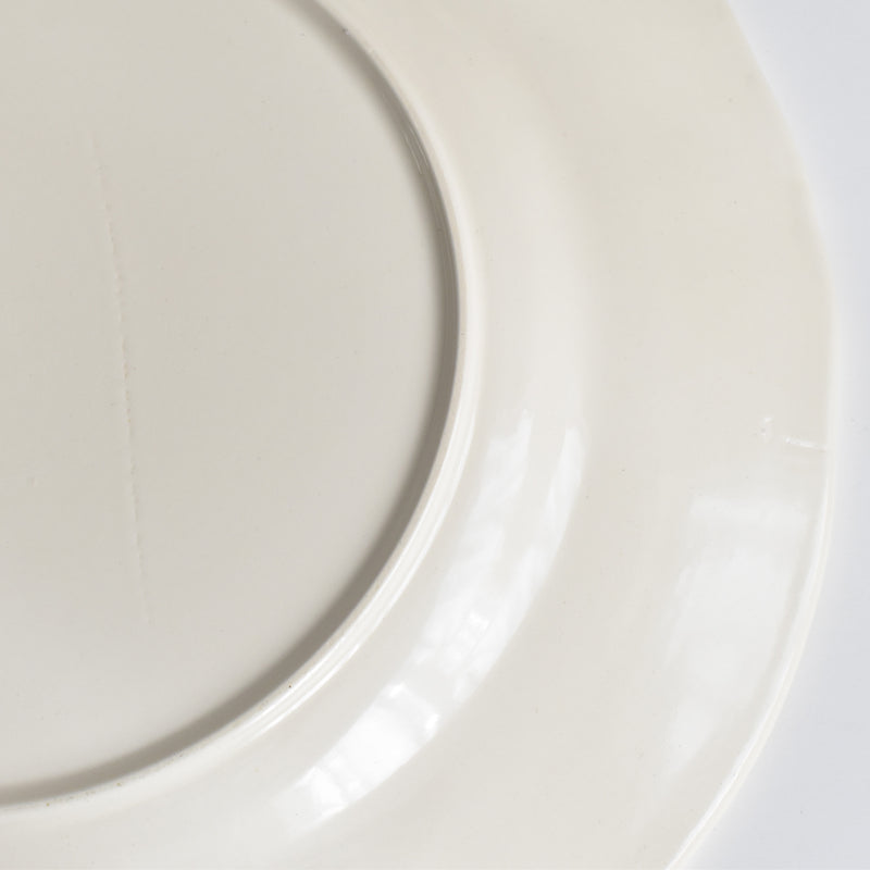 Vintage Large Plate, Digoin & Sarreguemines, Scalloped Rim A