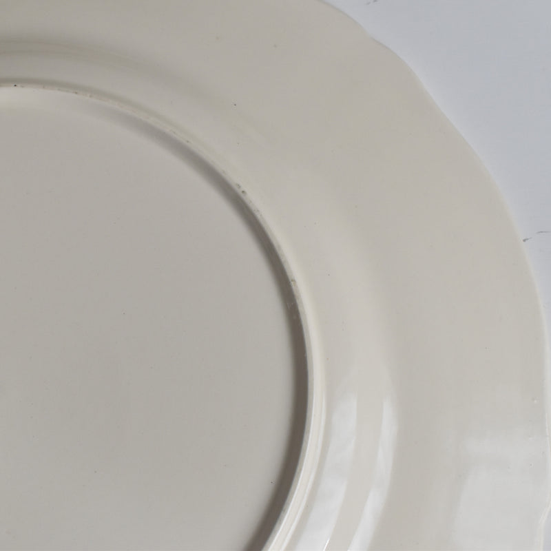 Vintage Large Plate, Digoin & Sarreguemines, Scalloped Rim A