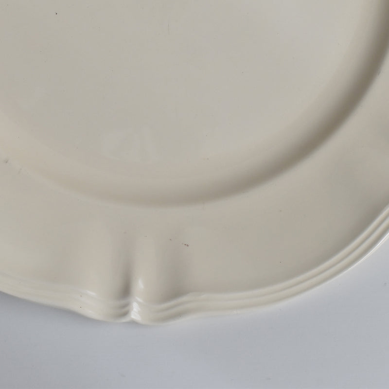 Vintage Large Plate Digoin & Sarreguemines, Flower Rim B