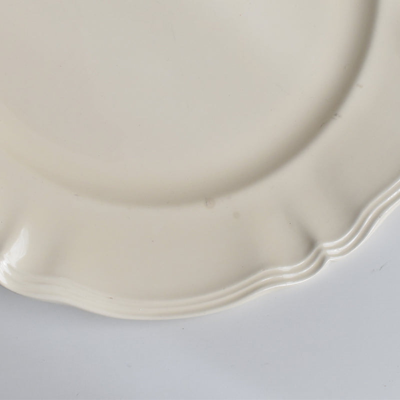 Vintage Large Plate Digoin & Sarreguemines, Flower Rim B