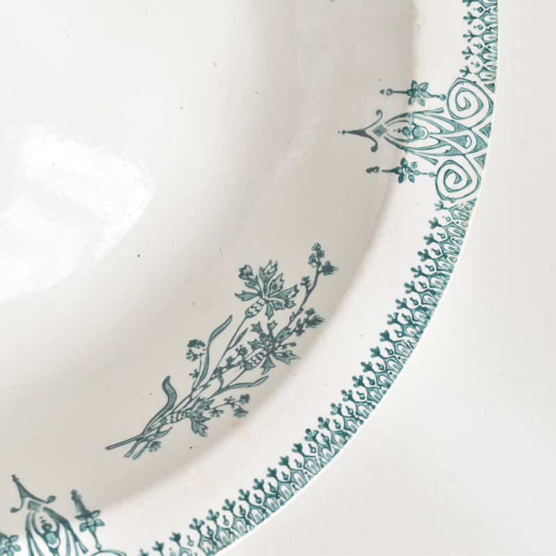 Antique deep plate, Saint-Amand 4003 B