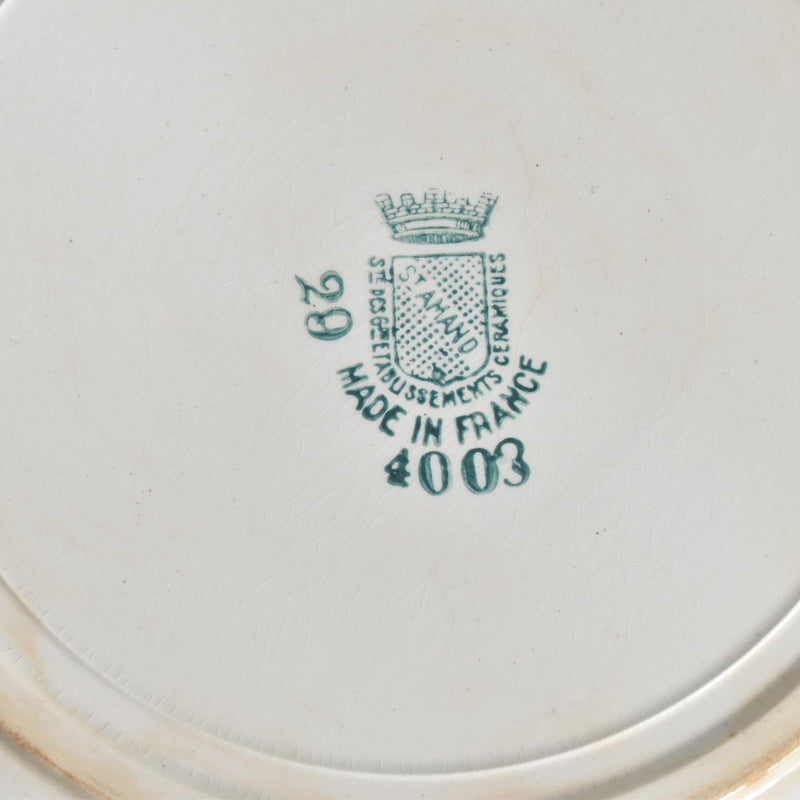 Antique deep plate, Saint-Amand 4003 B