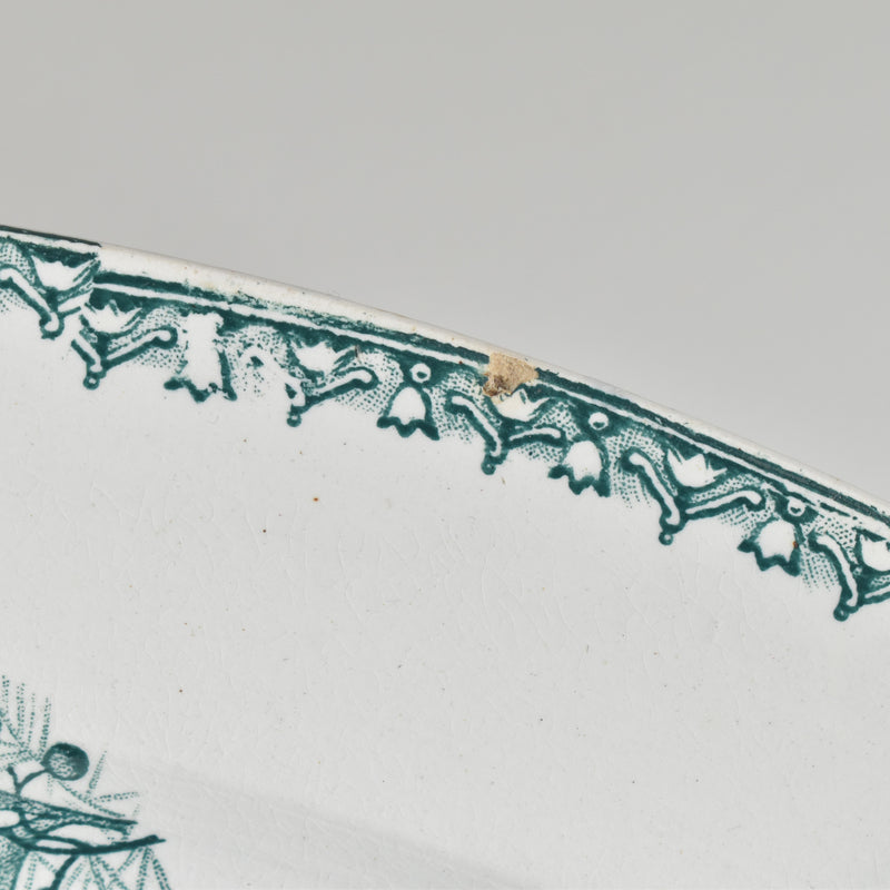 Antique Oval Platter, Saint-Amand Muguet (Lily of the Valley)
