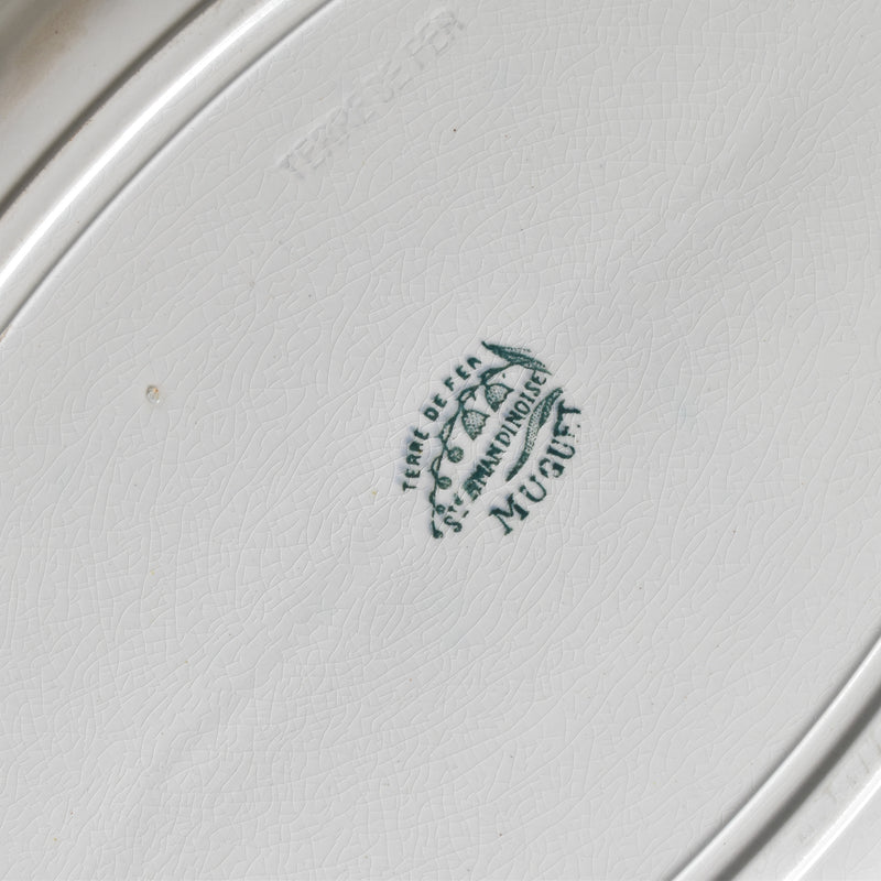 Antique Oval Platter, Saint-Amand Muguet (Lily of the Valley)