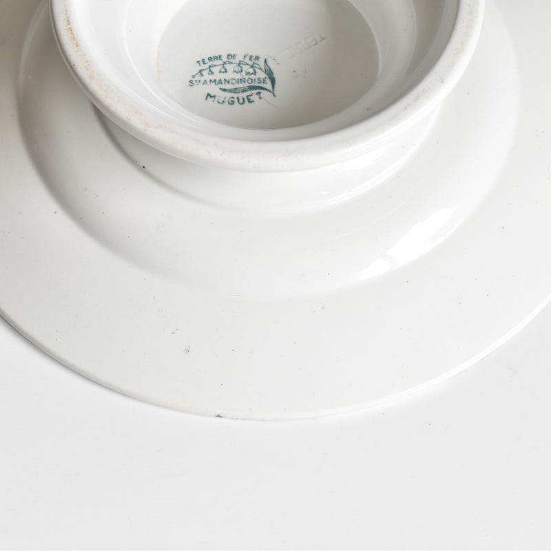 Antique Pedestal Plate Saint Amand Muguet (Lily of the Valley)