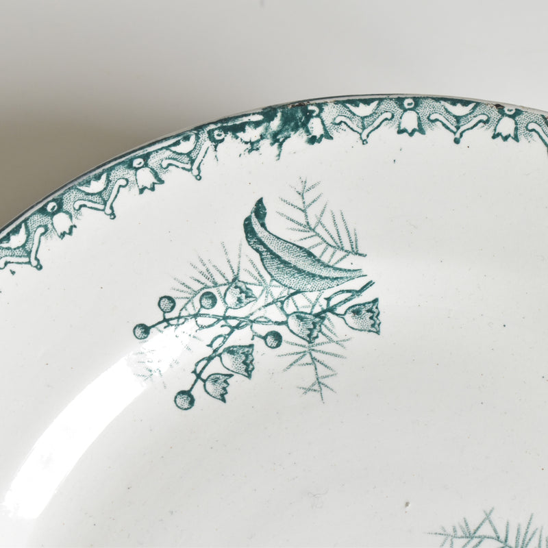 Antique Pedestal Plate Saint Amand Muguet (Lily of the Valley)