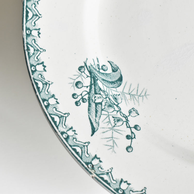 Antique Pedestal Plate Saint Amand Muguet (Lily of the Valley)