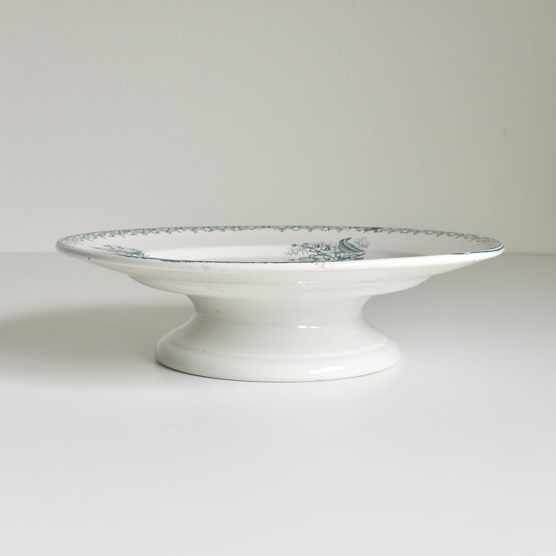 Antique Pedestal Plate Saint Amand Muguet (Lily of the Valley)