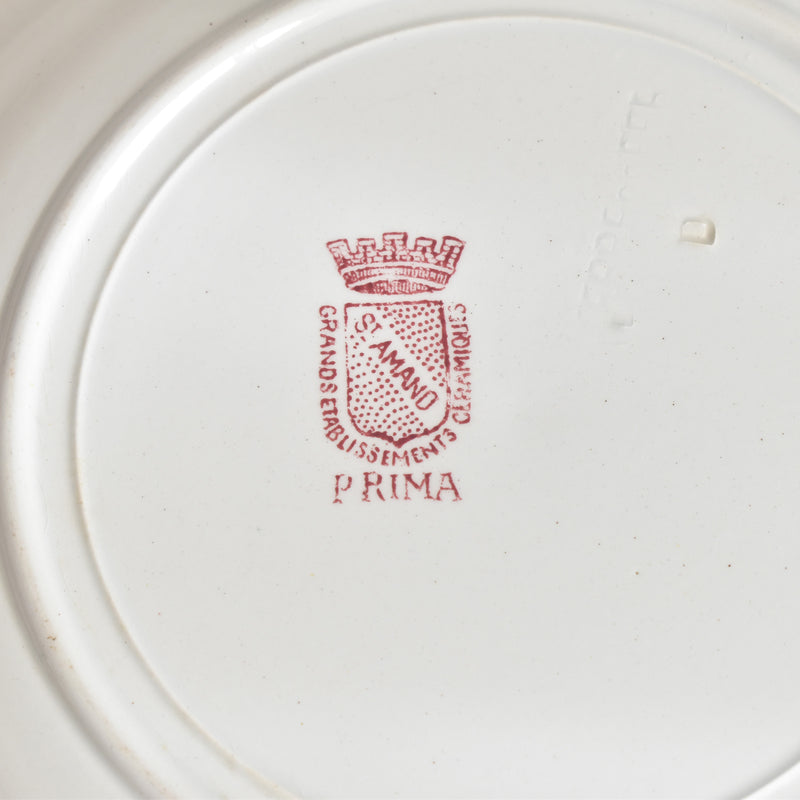 Antique deep plate St. Amand Prima C