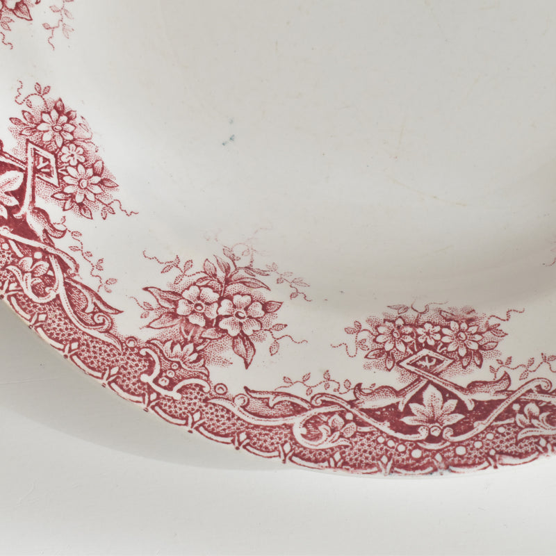 Antique Deep Plate, Saint Amand, Prima D